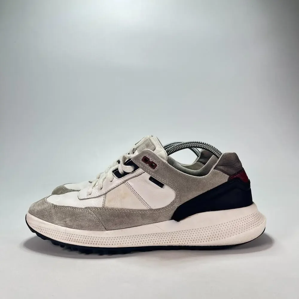 Geox PG1X B ABX Off White Grey Low Top Waterproof Sneakers Shoes Men's Size 10